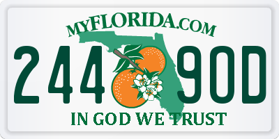 FL license plate 2449OD