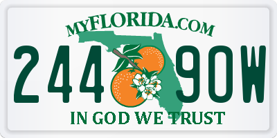 FL license plate 2449OW