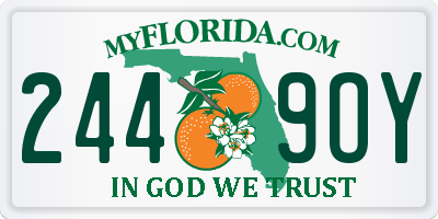 FL license plate 2449OY