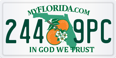 FL license plate 2449PC