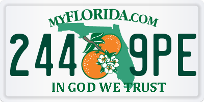 FL license plate 2449PE