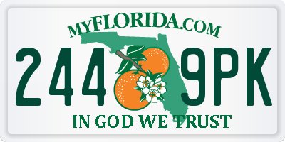 FL license plate 2449PK