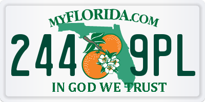 FL license plate 2449PL