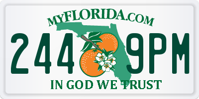 FL license plate 2449PM