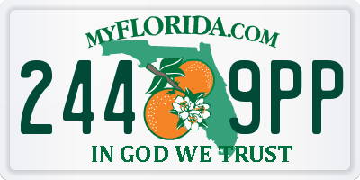 FL license plate 2449PP