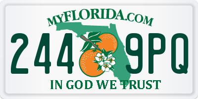 FL license plate 2449PQ