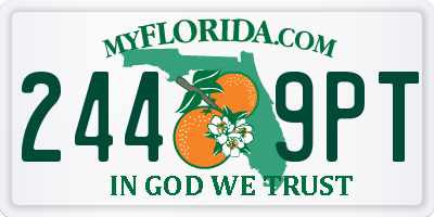 FL license plate 2449PT