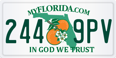 FL license plate 2449PV