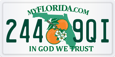 FL license plate 2449QI