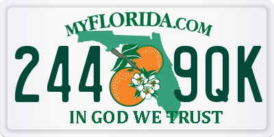 FL license plate 2449QK