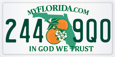 FL license plate 2449QO