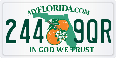 FL license plate 2449QR