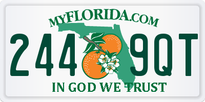FL license plate 2449QT