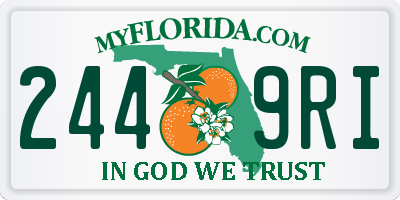 FL license plate 2449RI