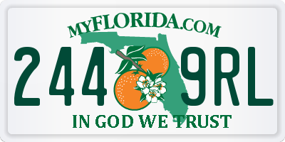 FL license plate 2449RL