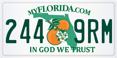 FL license plate 2449RM