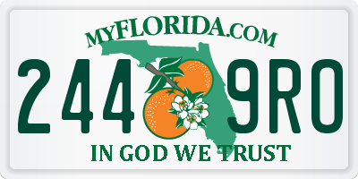 FL license plate 2449RO