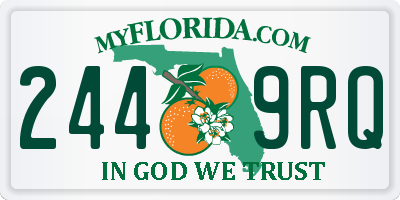FL license plate 2449RQ