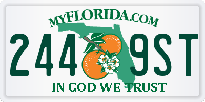FL license plate 2449ST