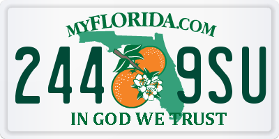 FL license plate 2449SU