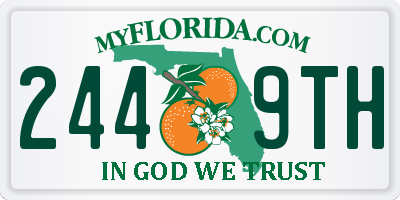 FL license plate 2449TH
