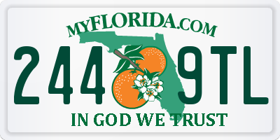 FL license plate 2449TL