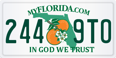 FL license plate 2449TO