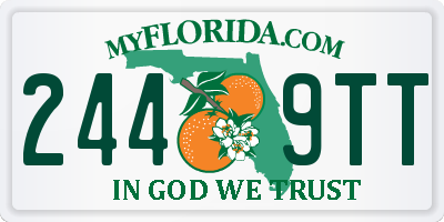 FL license plate 2449TT