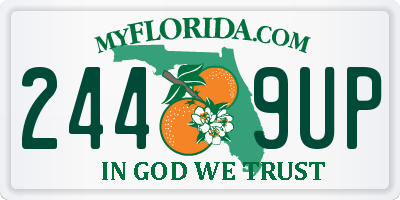 FL license plate 2449UP