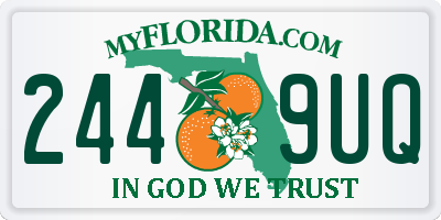 FL license plate 2449UQ