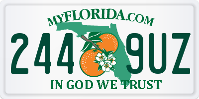 FL license plate 2449UZ