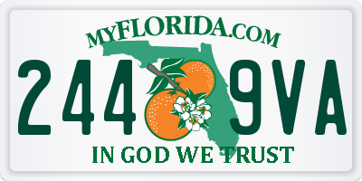 FL license plate 2449VA