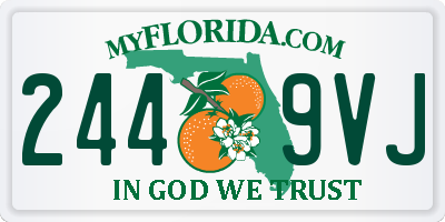 FL license plate 2449VJ