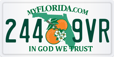 FL license plate 2449VR