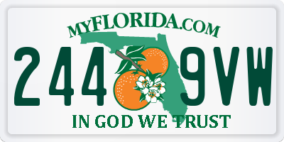 FL license plate 2449VW