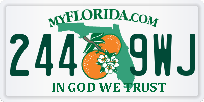 FL license plate 2449WJ