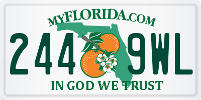 FL license plate 2449WL