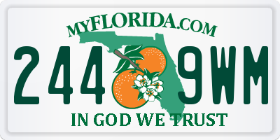 FL license plate 2449WM