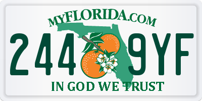 FL license plate 2449YF