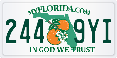 FL license plate 2449YI