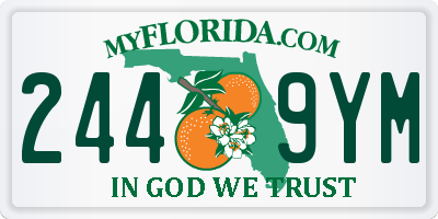 FL license plate 2449YM