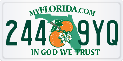 FL license plate 2449YQ