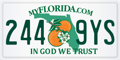 FL license plate 2449YS