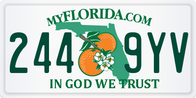 FL license plate 2449YV