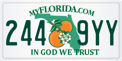 FL license plate 2449YY
