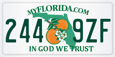 FL license plate 2449ZF