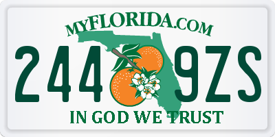 FL license plate 2449ZS