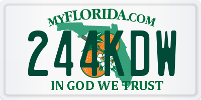 FL license plate 244KDW