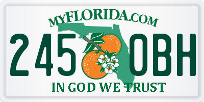 FL license plate 2450BH
