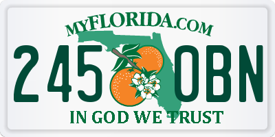 FL license plate 2450BN